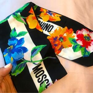 Moschino Logo Silk Scarf